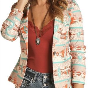 Rock & Roll Cowgirl Aztec Blazer-NWT